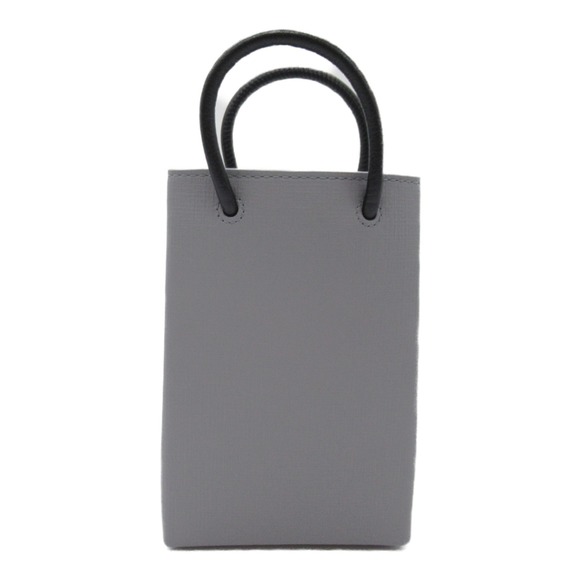 Balenciaga Shoulder Gray Mini 2Way Leather Calf Bag - Picture 1 of 9